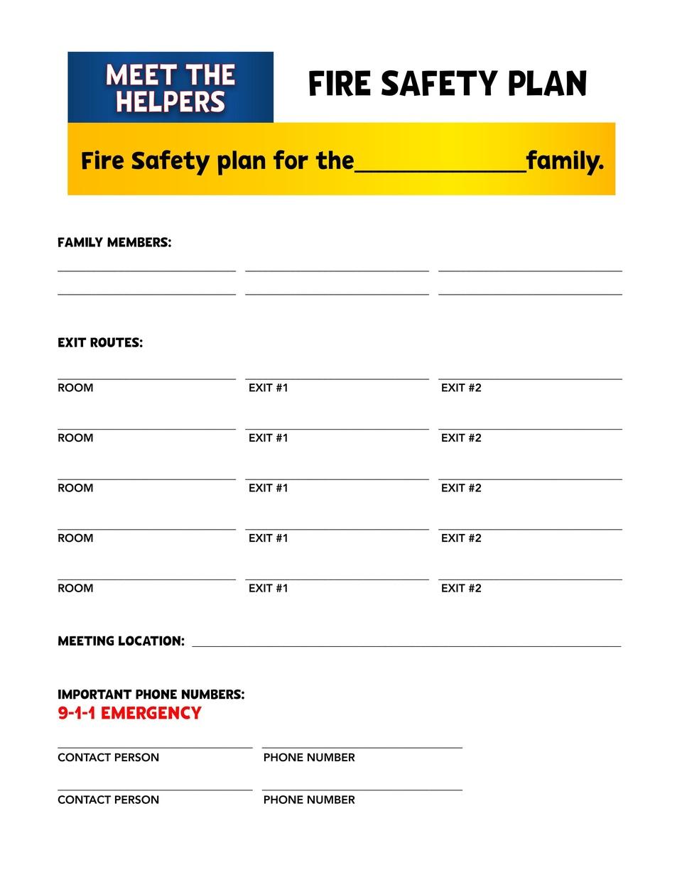 Family Fire Safety Plan